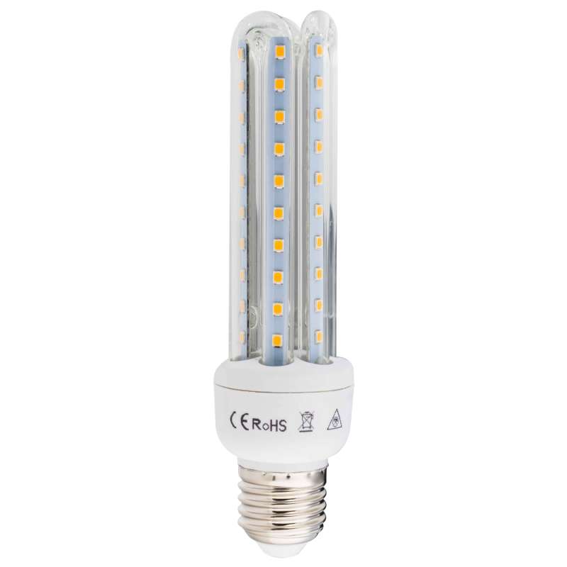 Ampoule led 3 tubes e27 14w blanc/chaud