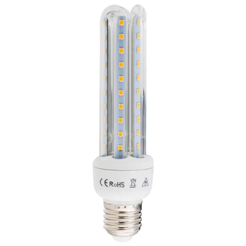 Ampoule led 3 tubes e27 14w blanc/chaud