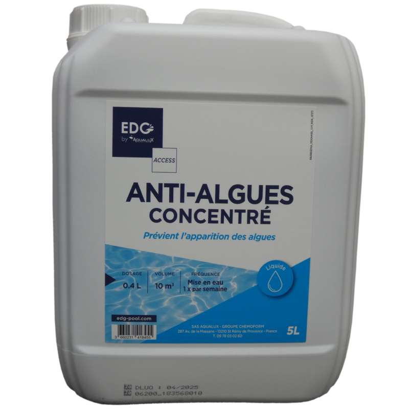 Anti algues piscine Algicide 100 - Adoucisseur Eau