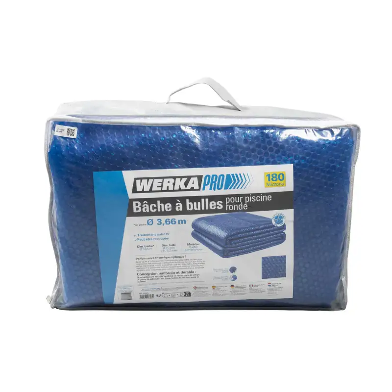 Bâche à bulles pour piscine ronde 180 microns- WERKA PRO