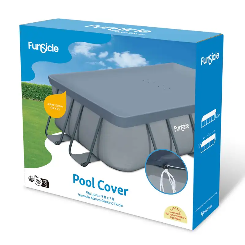 Bâche rectangle pour piscine tubulaire 4x2m Funsicle