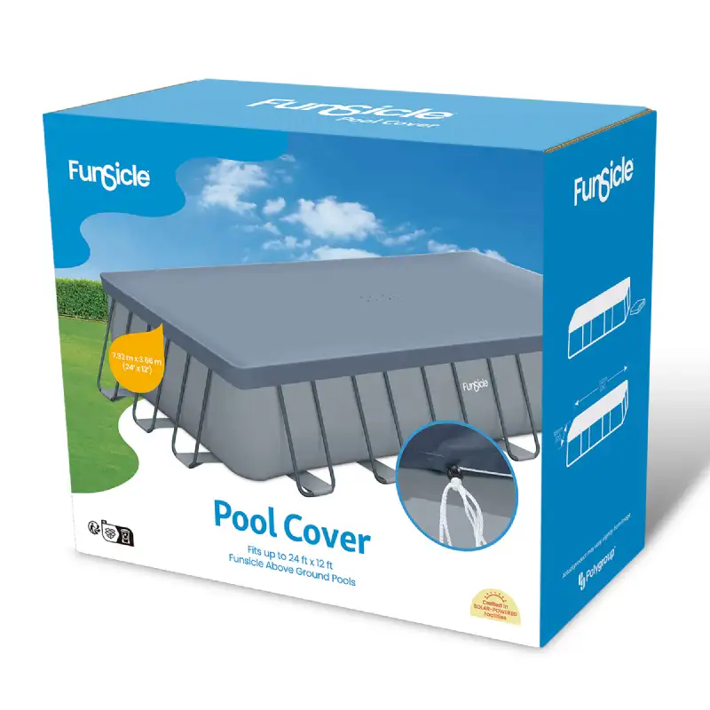 Bâche piscine tubulaire 7,32 x 3,66 m  Funsicle