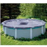 Bâche grise pour piscine ronde 140g/m²
