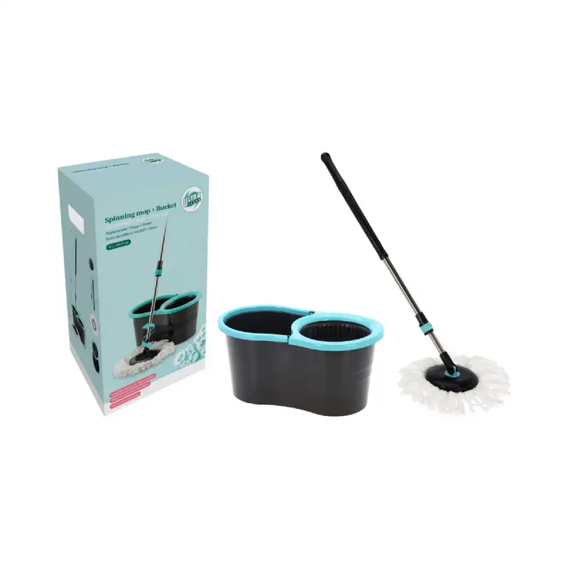 Balai serpillère rotatif avec seau