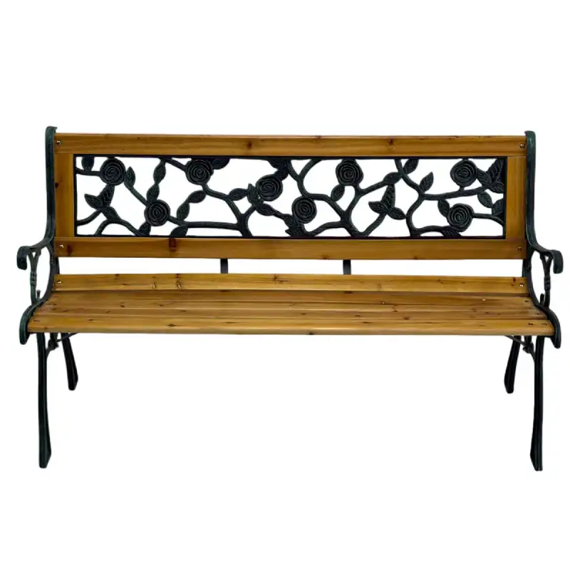 Banc de jardin WERKA PRO en bois et fonte