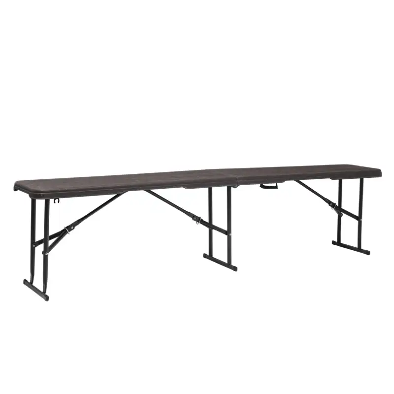 Banc pliant aspect bois 180x28x43cm