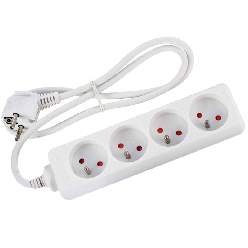 Bloc 4 prises 10/16A - Expert line - 8,99€ Bloc 4 prises 10/16A