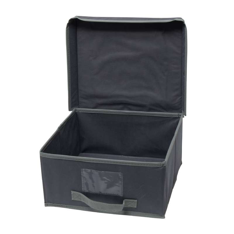 Boite rangement toile (31x28x15cm) + couvercle