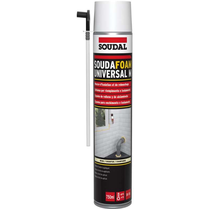 Bombe mousse polyuréthane expansive 500 ml Soudal - Provence Outillage