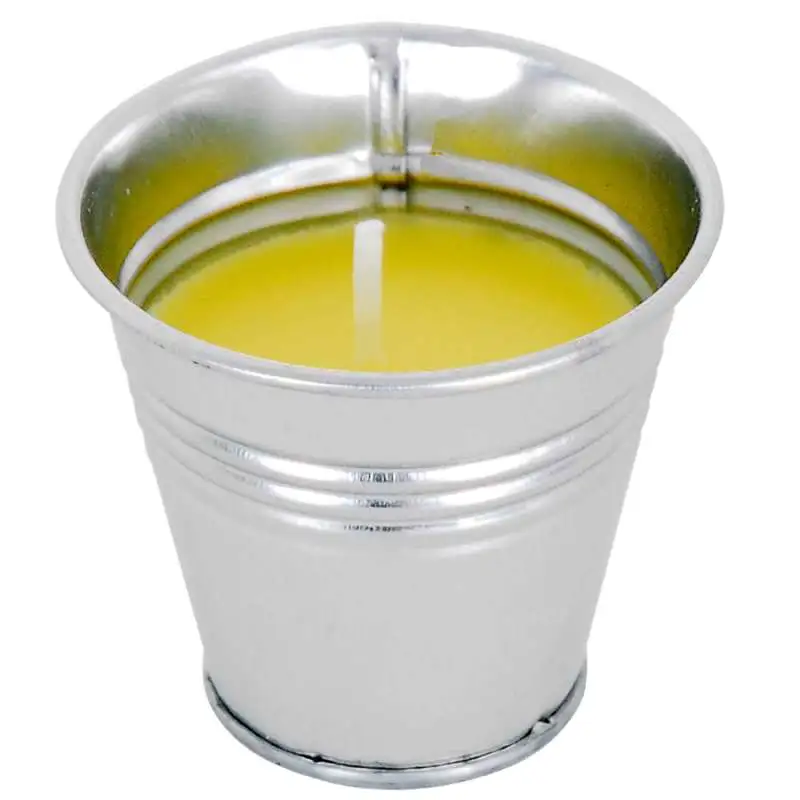 Bougie citronnelle en seau métal 3 pièces