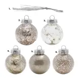 Boule à Neige Lumineuse WERKA PRO – Renne, LED Blanc Chaud, Dimensions 8 X 6 X 9,6 Cm, Décoration De Noël Orange Pailleté
