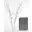 Branche décorative argentée 10 led 76cm