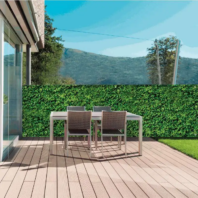 Brise vue motif feuillage 1,5x5m