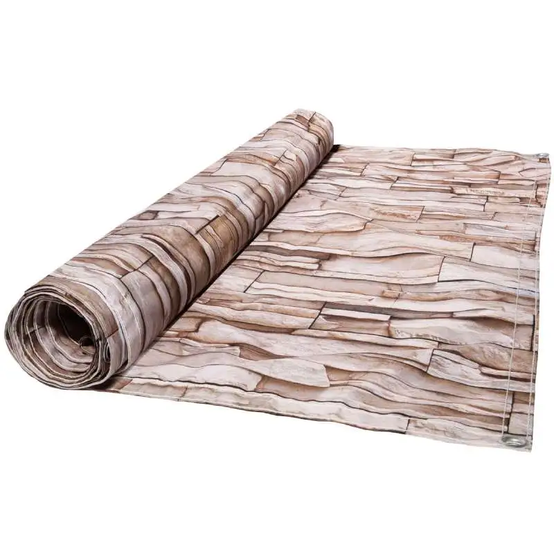 Brise vue motifs pierres anciennes 160g/m² (1 x 5 m)