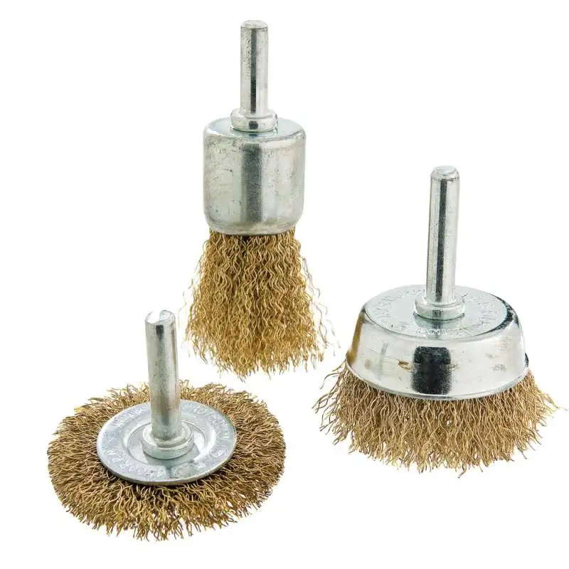 Brosse métallique ronde pour perceuse