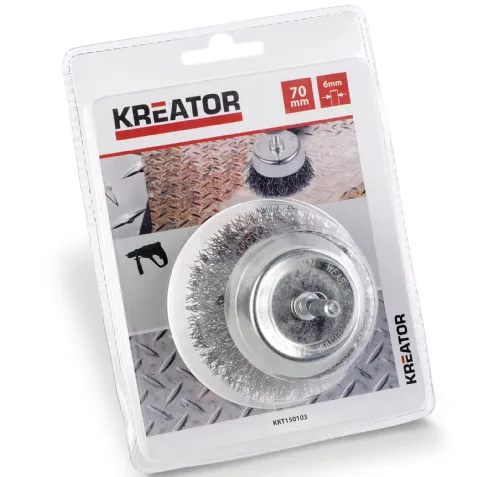 Brosse soucoupe acier ondulé Kreator