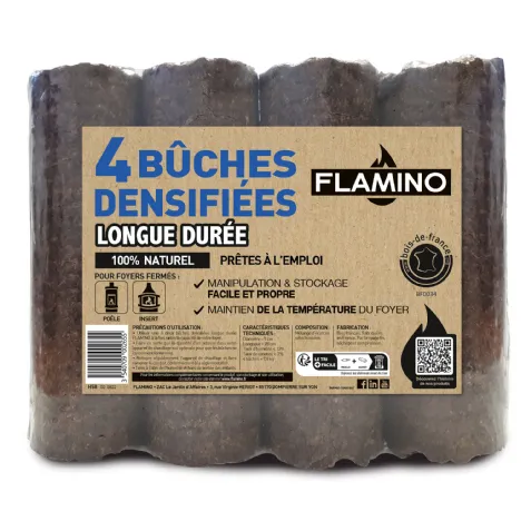  4 bûches densifiées longue durée