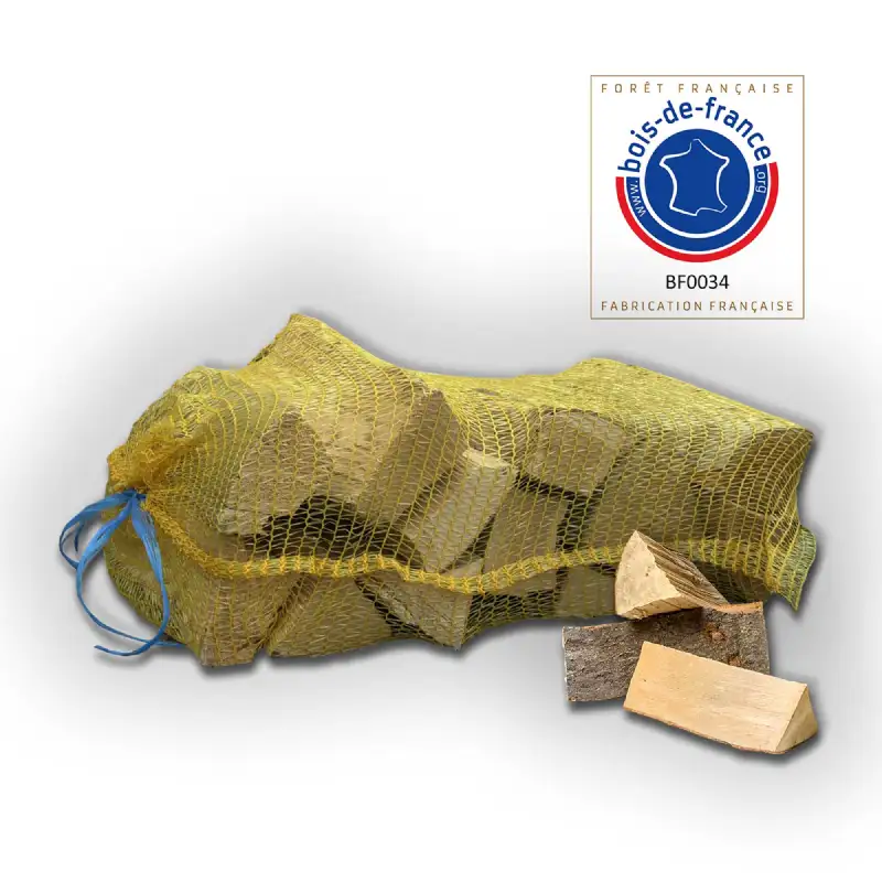 Bûches de bois 49cm en filet de 27L Flamino