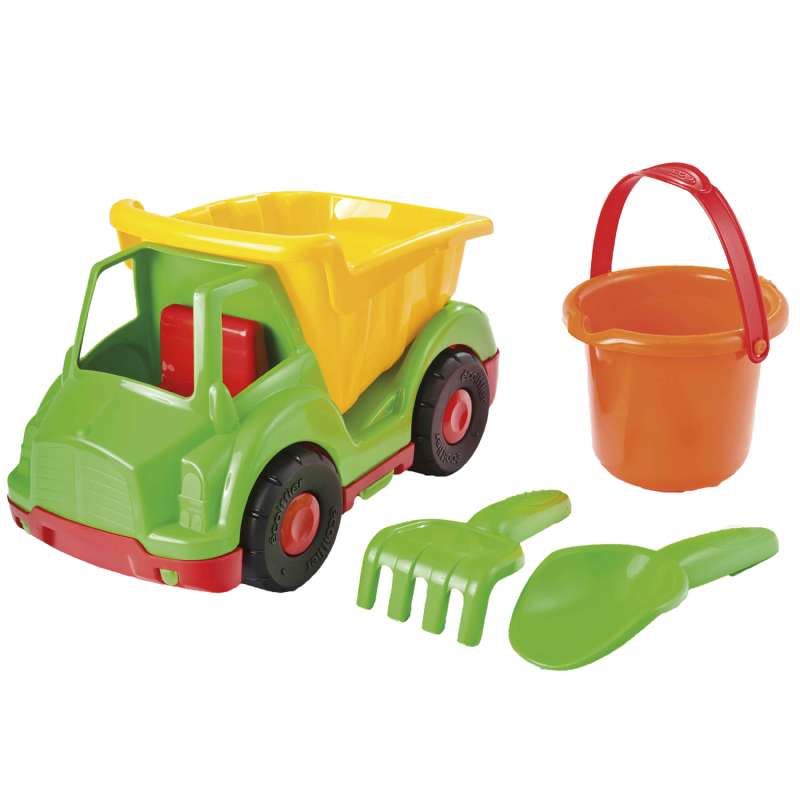 Camion benne de plage 27cm garni