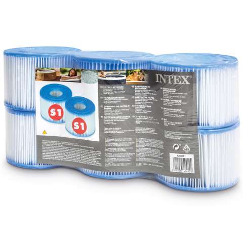 Lot de 6 cartouches de filtration S1 pour spa gonflable Intex - Intex - 13,59€ Lot de 6 cartouches de filtration S1 pour spa gonflable Intex