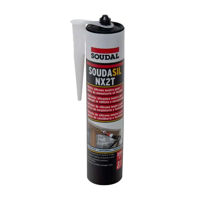 Cartouche de mastic silicone transparent neutre 300ml Soudal