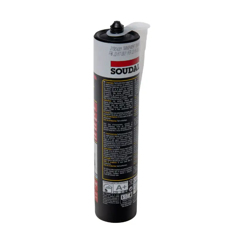 Cartouche de mastic silicone transparent neutre 300ml Soudal