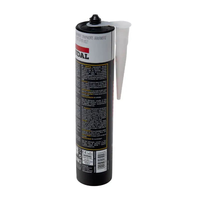 Cartouche de mastic silicone transparent neutre 300ml Soudal