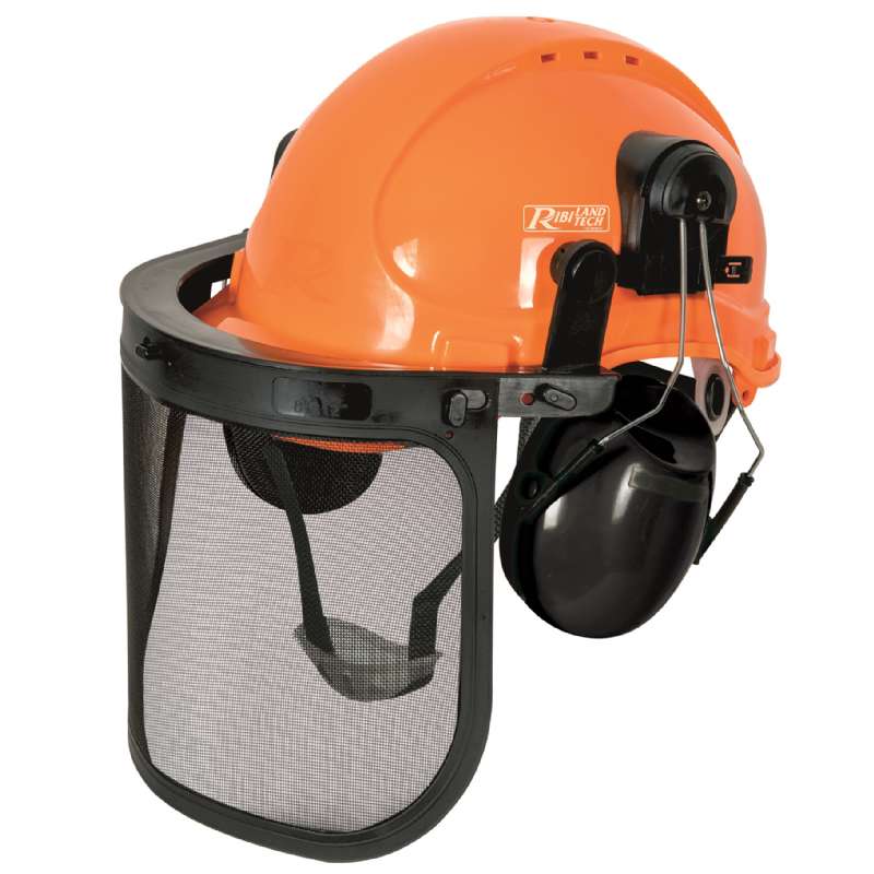 Casque bucheron + casque antibruit + visière