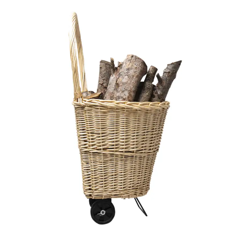 Chariot à bûches en osier WERKA PRO