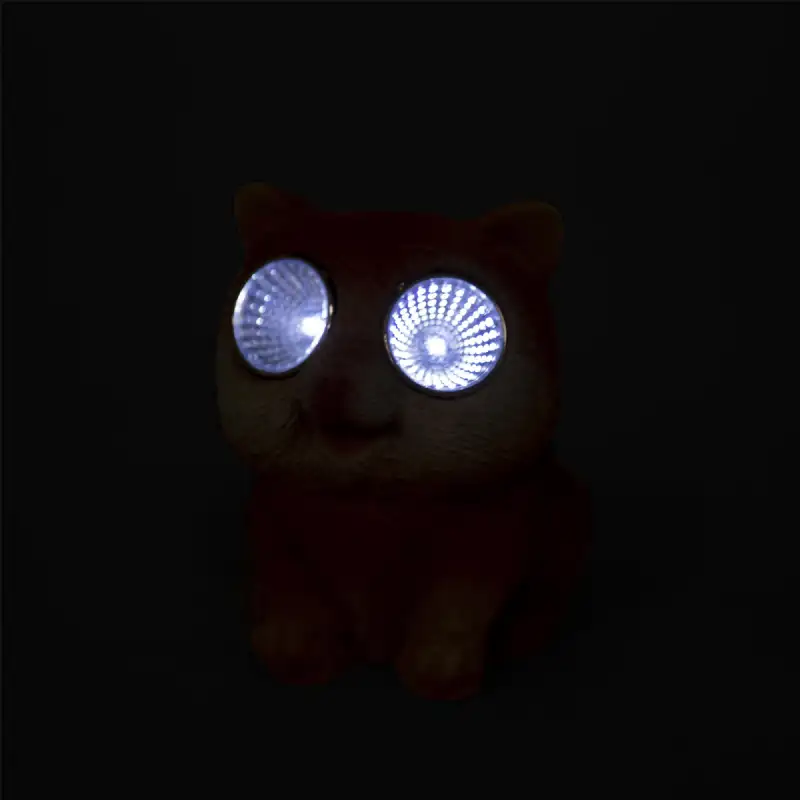 Chat solaire 2 LED
