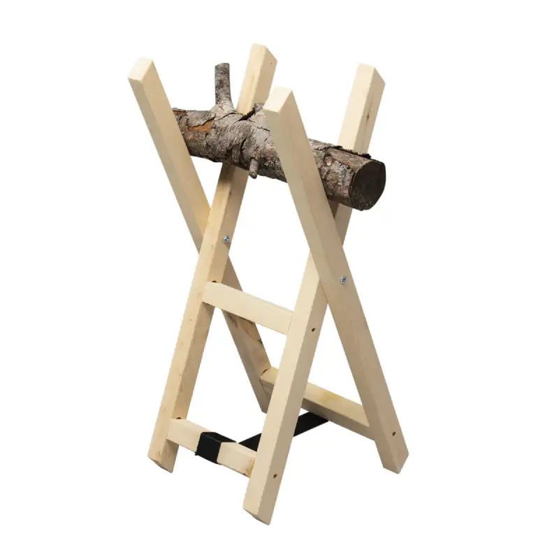 Chevalet en bois WERKAPRO  à 2 supports pour sciage de bûches