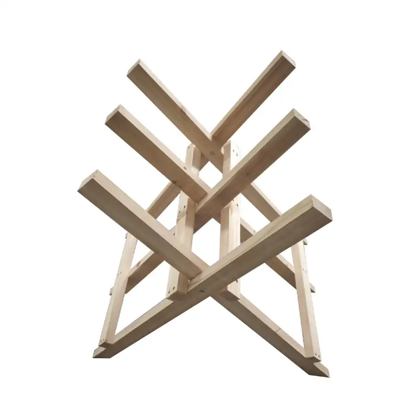 Chevalet en bois WERKAPRO à 3 supports pour sciage de bûches