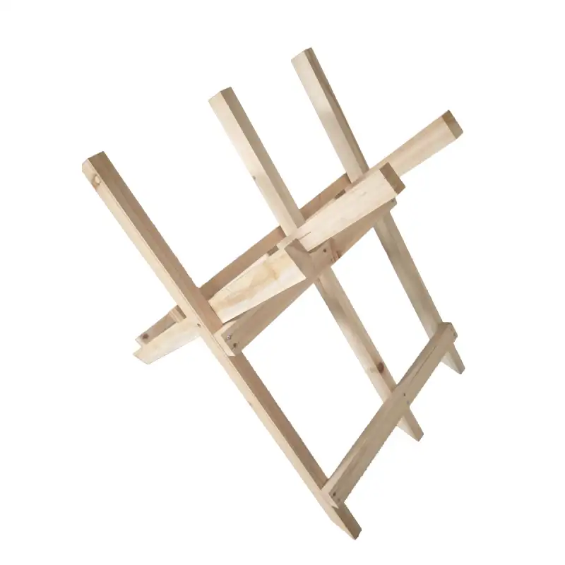 Chevalet en bois WERKAPRO à 3 supports pour sciage de bûches
