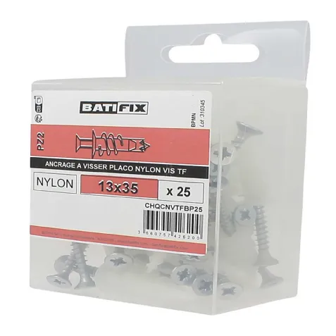 Cheville à Visser Nylon BATIFIX - 13x35 mm