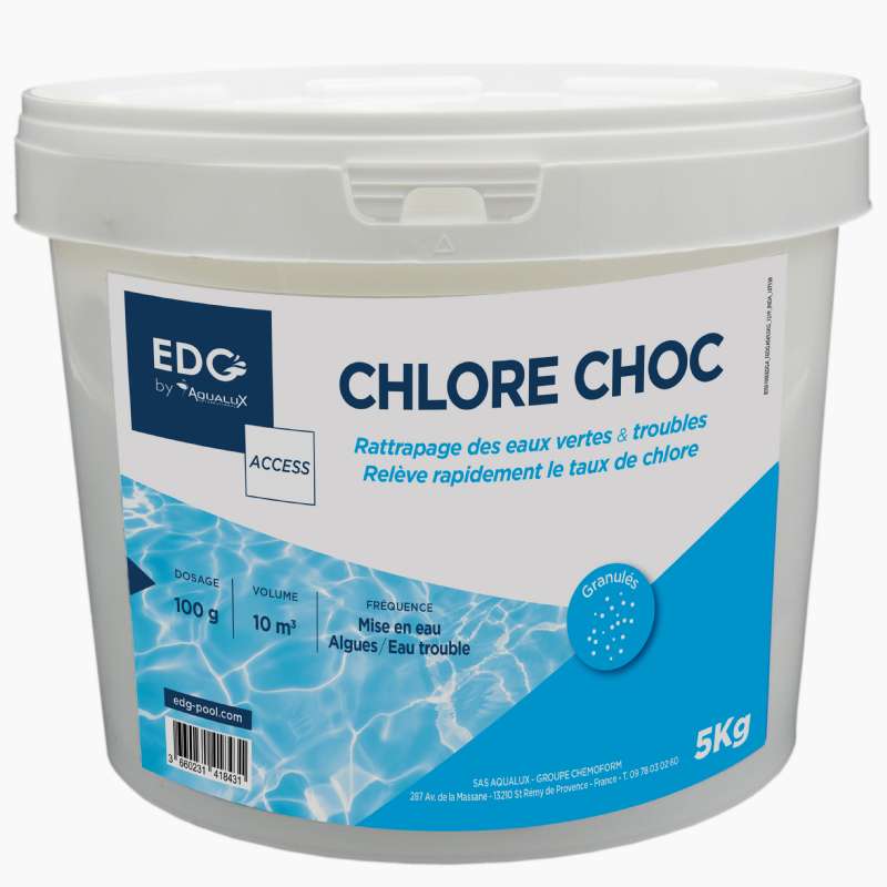 Chlore granulé pour piscine Azur, 18 kg