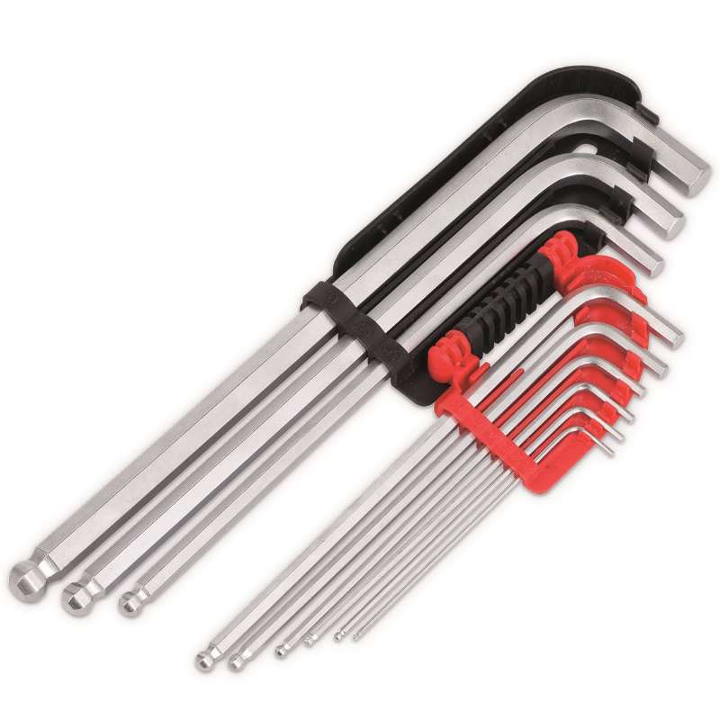 Clés allen longues 6pans 9pcs - Kreator - 15,99€ Clés allen longues 6pans 9pcs
