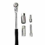 Clé à bougies à cliquet 16/21mm avec rallonges