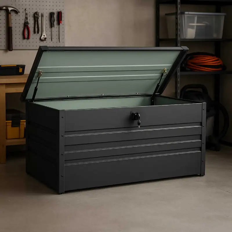 Coffre de rangement de jardin en métal WERKA PRO (600 litres)