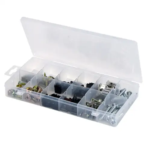 Coffret clips écrous métalliques (170pcs)