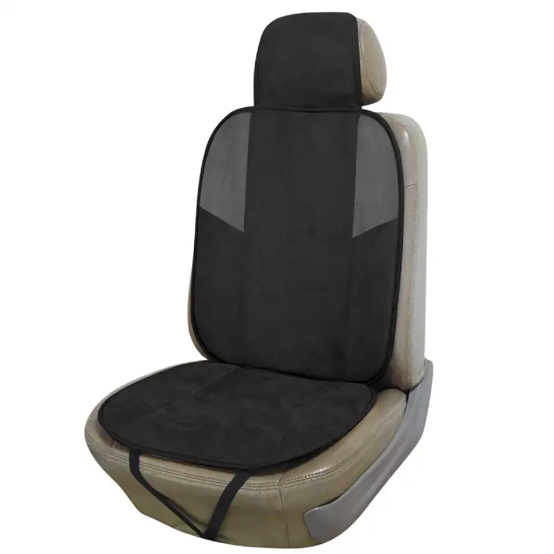 Couvre siège suédine noir PERALINE