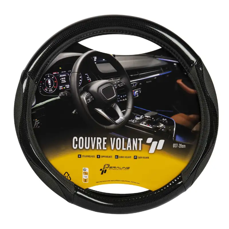 Couvre volant aspect carbone