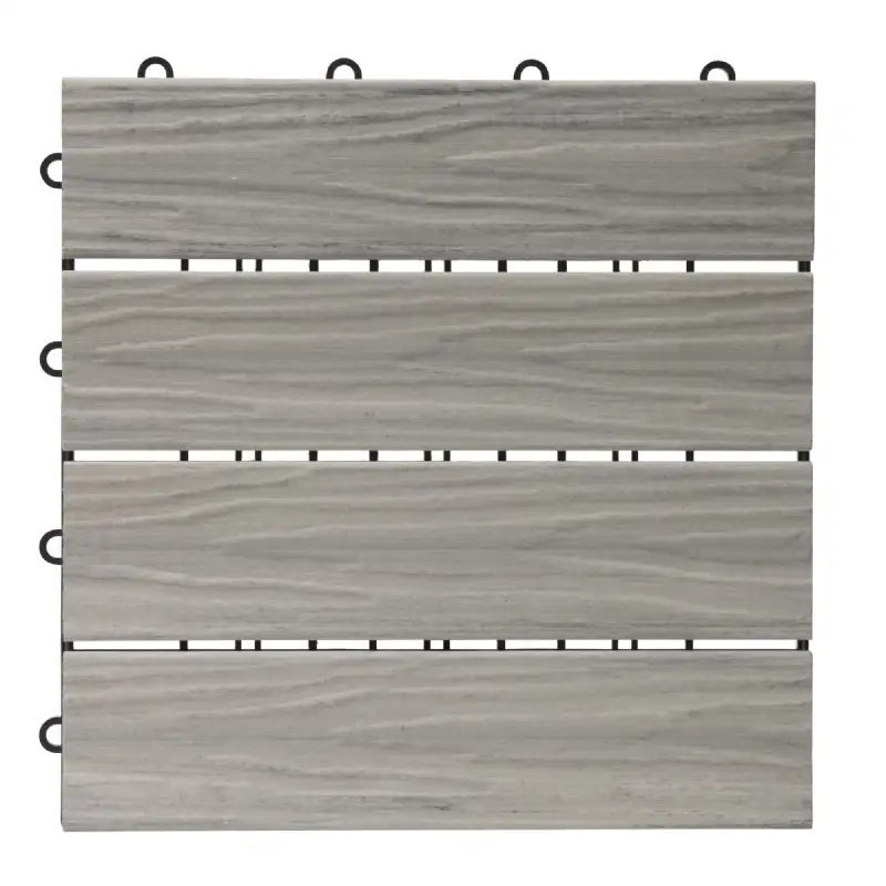 Dalle clipsable grise claire 30 x 30 cm (lot de 6)