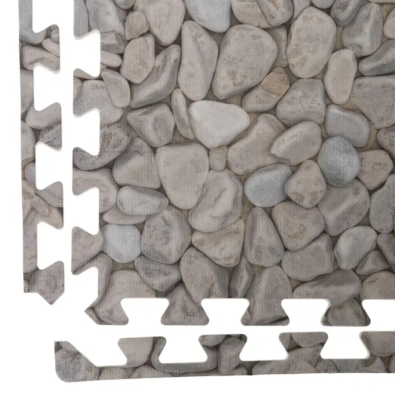 Dalle pour piscine imprimé galet (50x50cm) 1cm épaisseur 8 pièces WERKA PRO
