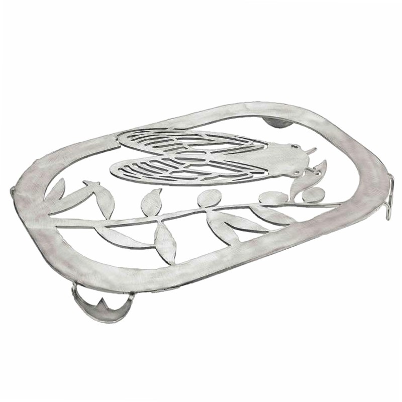 Dessous de Plat Cigale provençale en Fonte coulée, Marron