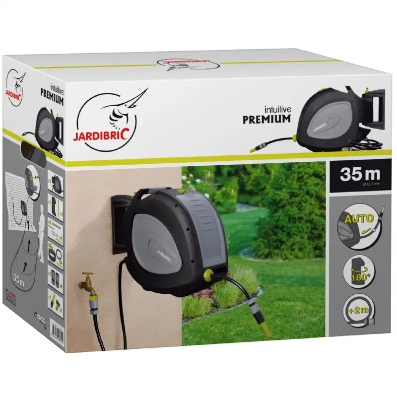 Dévidoir mural automatique 35m ø12,5mm