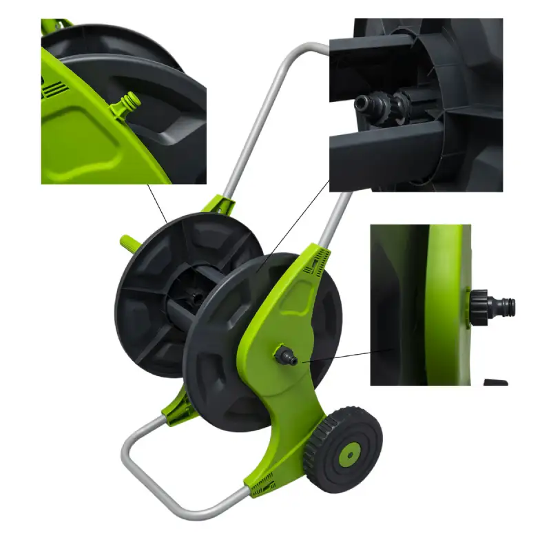 Dévidoir tuyau sur roues 60m WERKA PRO