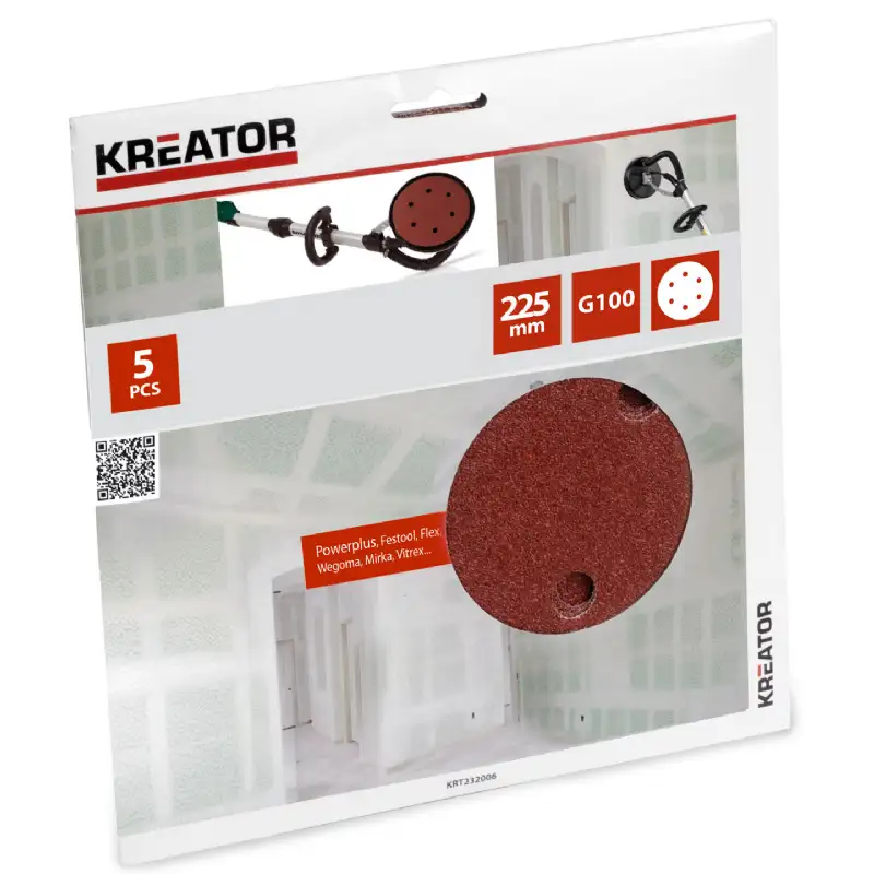 Lot de 5 disques abrasifs diamètres 225 mm