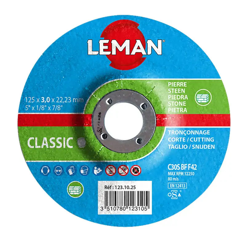 Disque à tronçonner LEMAN CLASSIC 125 mm