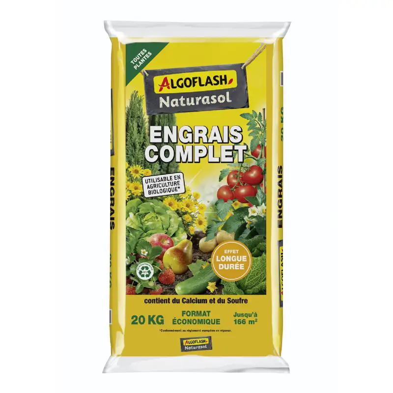 Engrais complet 20 kg Fertilisant à libération longue durée