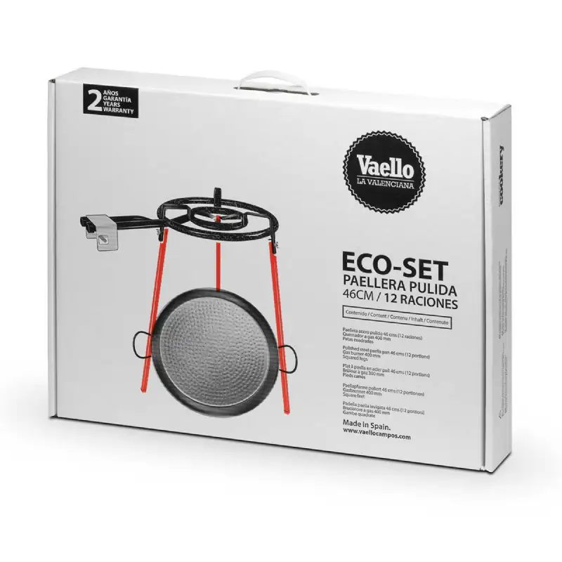 Ensemble réchaud à paella avec plat et trépied